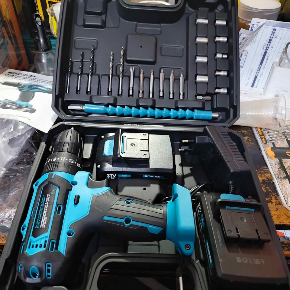 Taladro 21v c/carbón Bomder