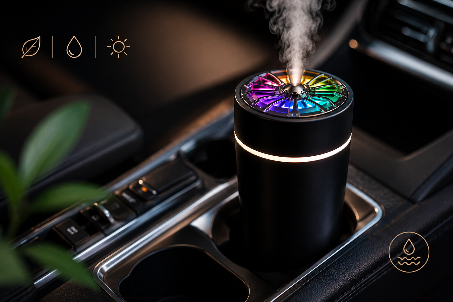 ✨ Mini Humidificador Aromático Premium con LED RGB para Autos 🚗