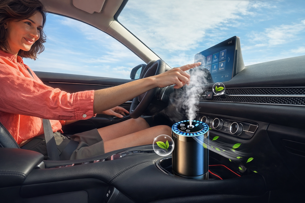 🚗✨ Difusor Aromático para Auto USB-C BKL110 | Humidificador Premium con Luz LED y Aromaterapia