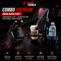 Combo Dúo Esencial para Auto: Carga Rápida 4 en 1 + Soporte 360° con Doble Portavasos🥤⚡
