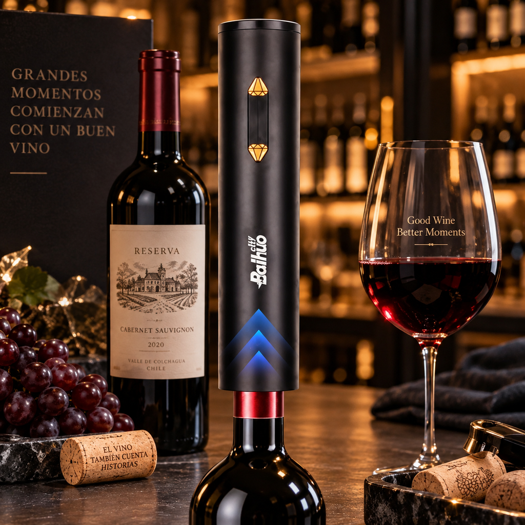 Abridor Eléctrico de Vino Automático | Rápido y Sin Esfuerzo🍷