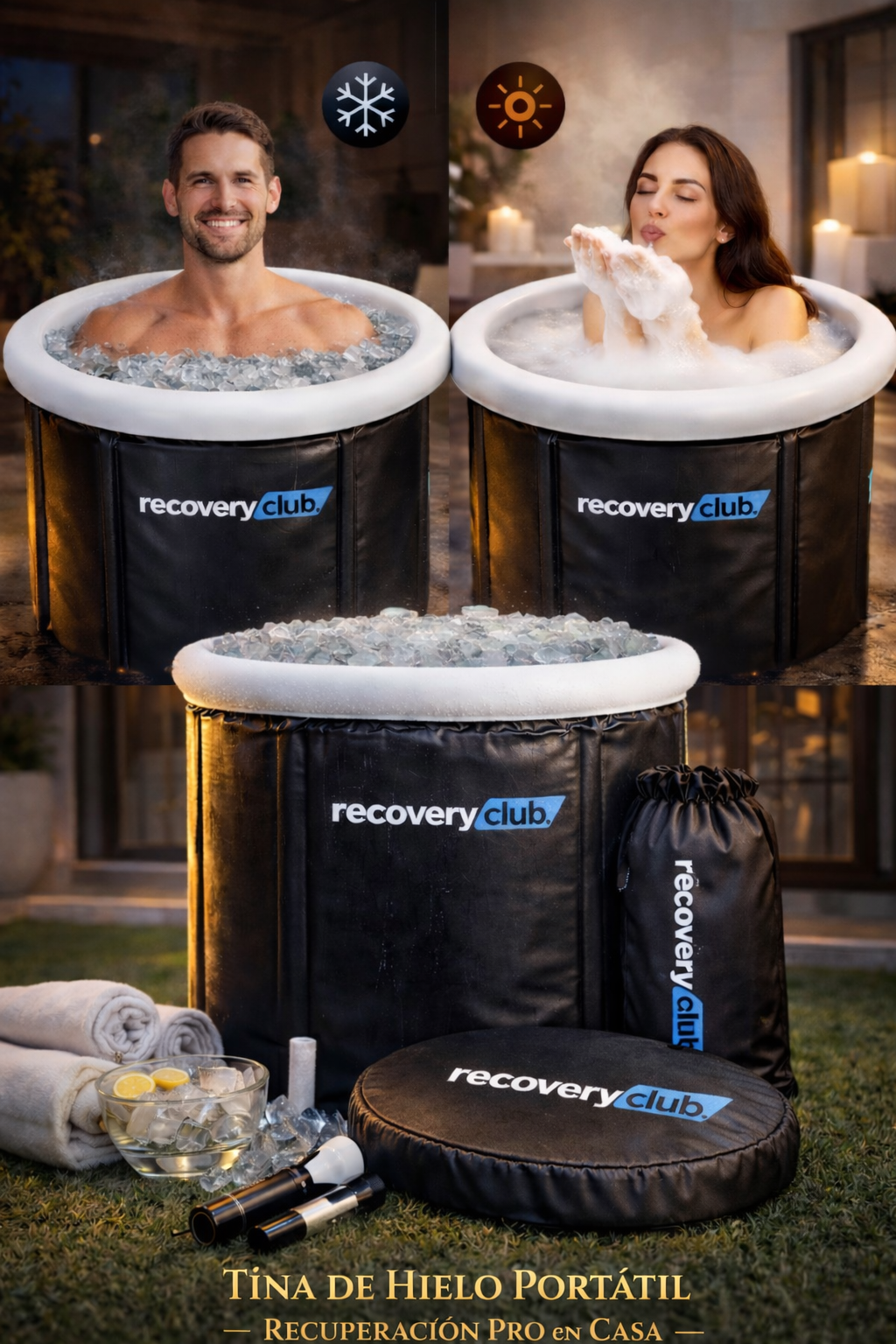 Tina de Hielo Portátil PRO 🧊 | Crioterapia y Recuperación Rápida