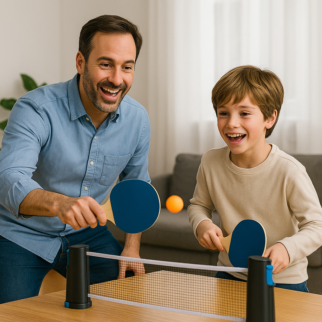 Ping Pong Portátil | Red Ajustable para Cualquier Mesa + 2 Palas + 3 Pelotas🎾