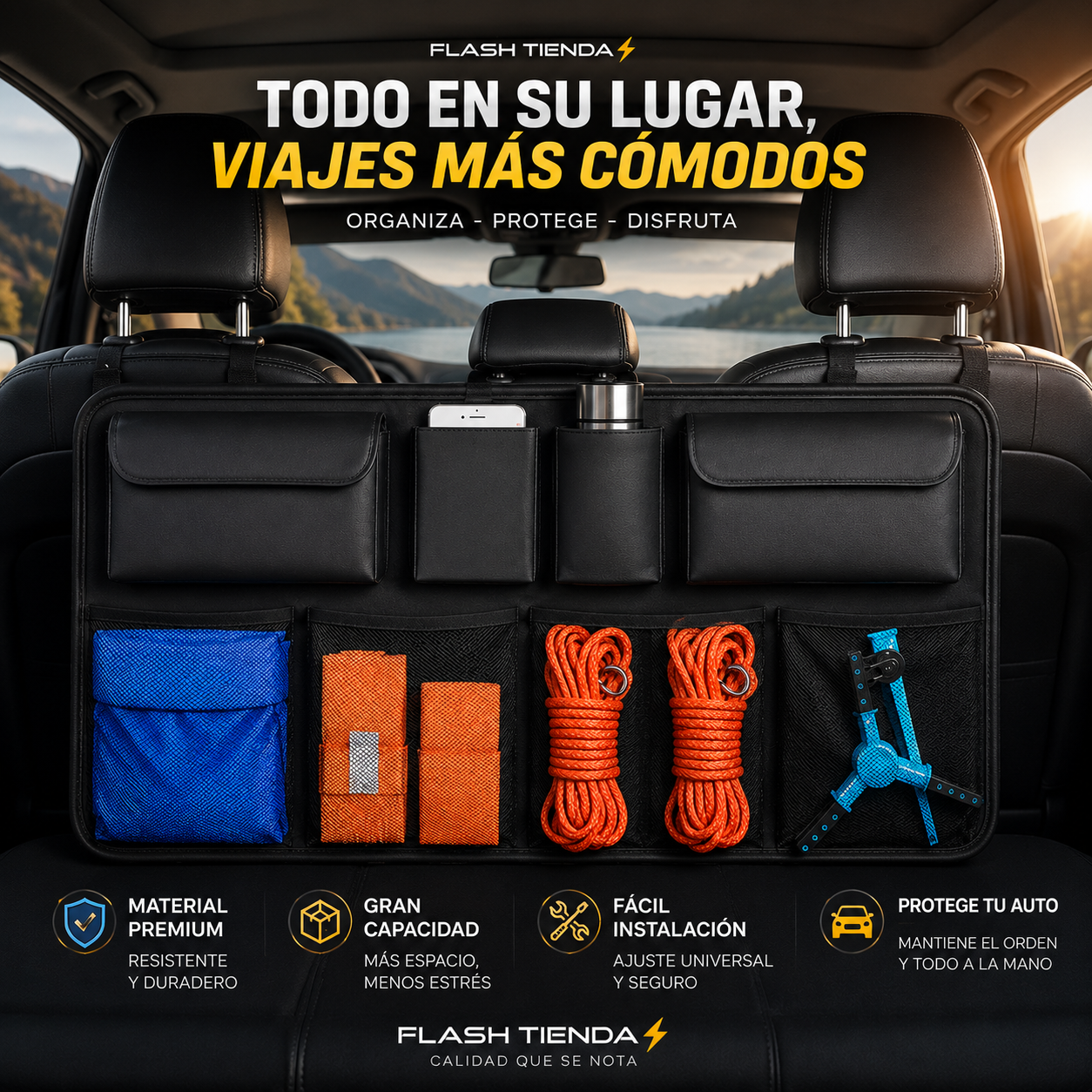 Organizador Premium para Maletero 🚗 | Más Espacio, Orden y Protección🎒