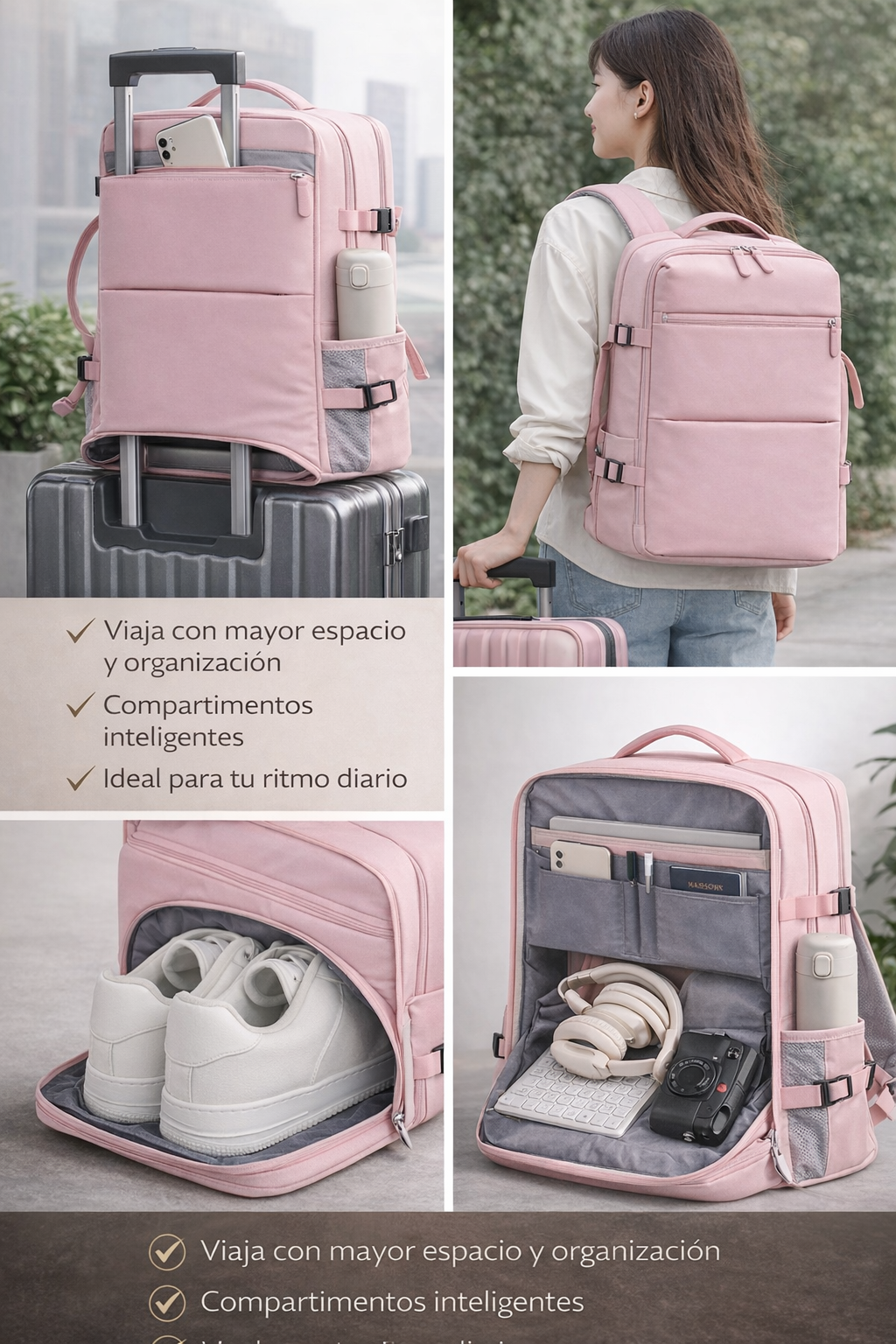 1️⃣ ✨ Mochila Viajera Multifuncional Elite: Más Espacio, Más Estilo, Más Libertad en Cada Viaje🧳