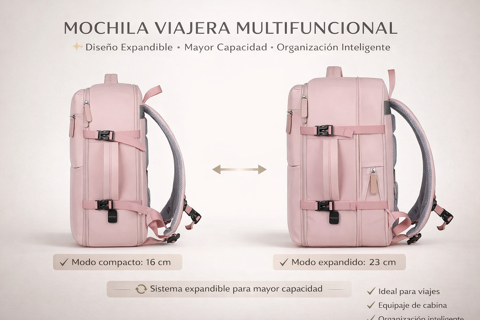 1️⃣ ✨ Mochila Viajera Multifuncional Elite: Más Espacio, Más Estilo, Más Libertad en Cada Viaje🧳