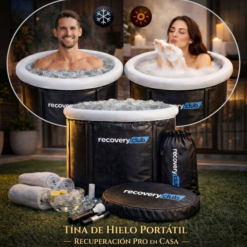 🧊 Tina de Hielo Portátil Crioterapia | Recuperación PRO + Termómetro GRATIS 🌡️