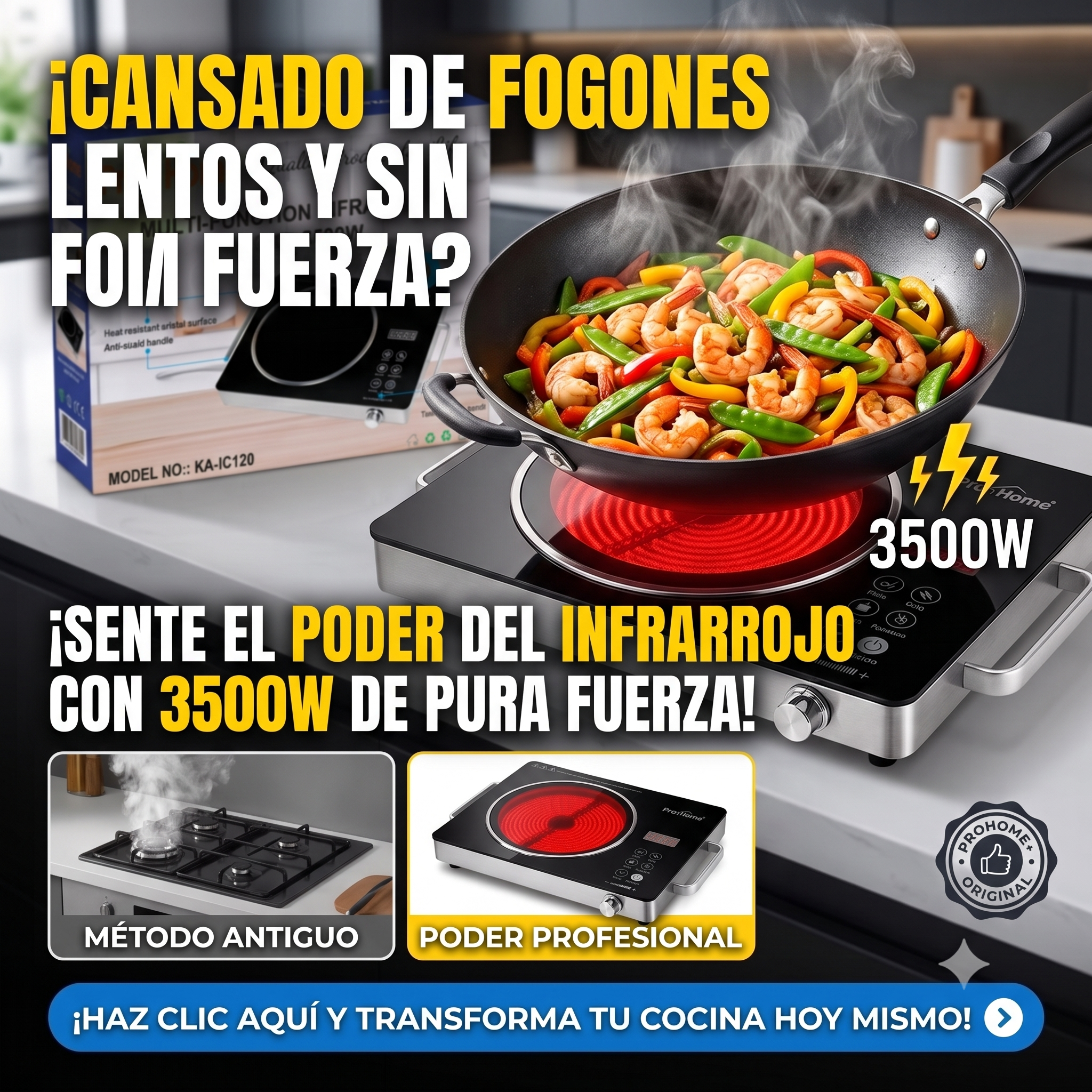 ProHome 3500W™ – Cocina Infrarroja Ultra Potente🔥