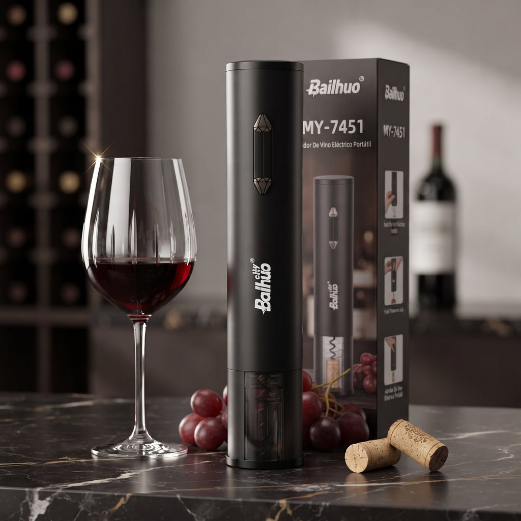 Abridor Eléctrico de Vino Automático | Rápido y Sin Esfuerzo🍷