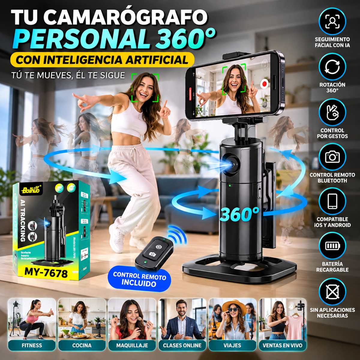 Grábate Sin Ayuda: Soporte Inteligente que Te Sigue 360°