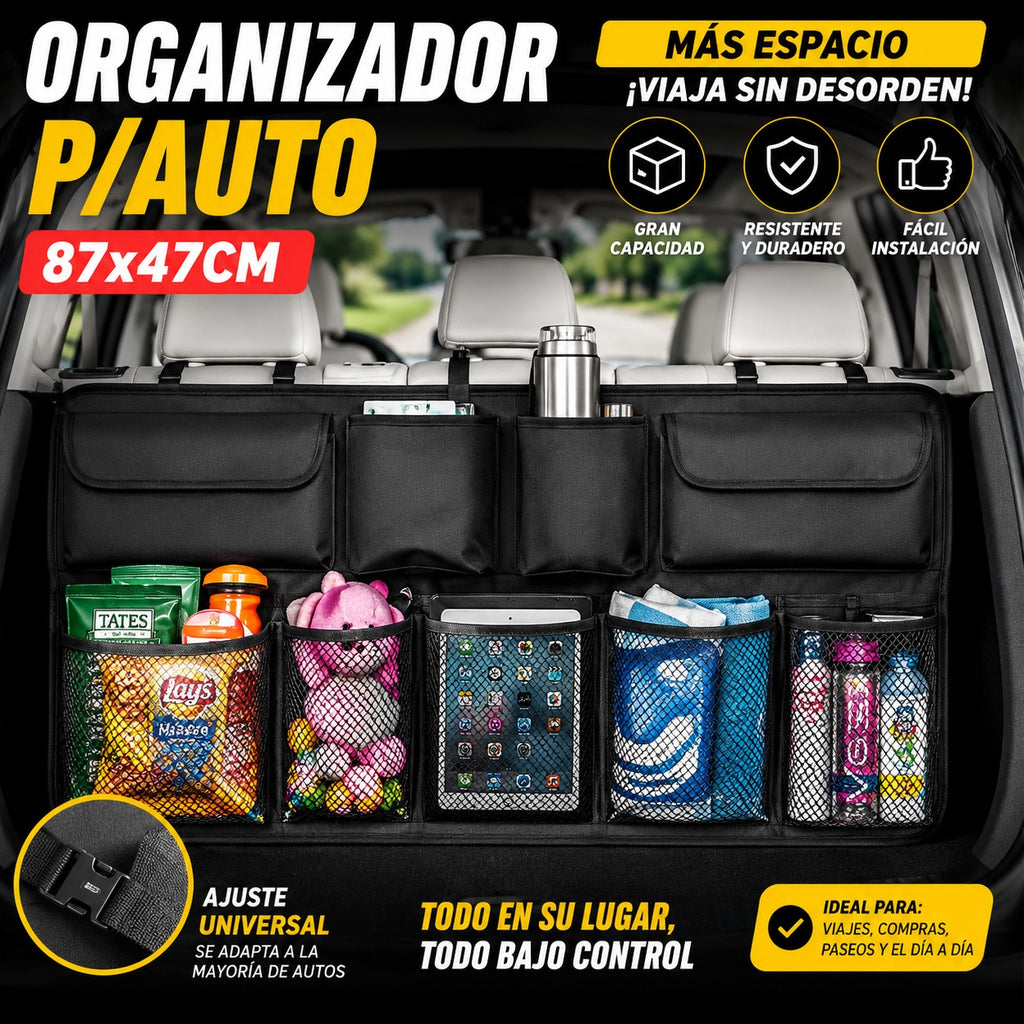 Organizador Premium para Maletero 🚗 | Más Espacio, Orden y Protección🎒